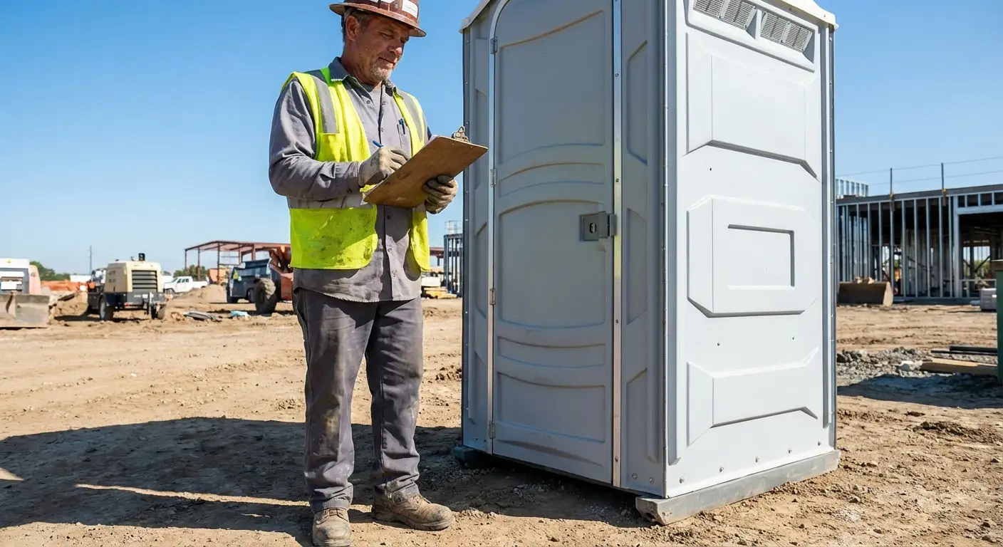 Portable toilet delivery truck ready for service in Lee's Summit, MO