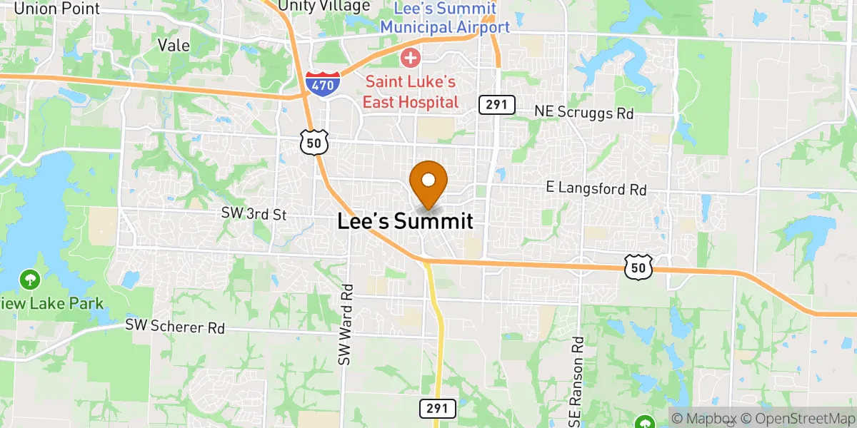 Downtown Lee's Summit neighborhood map in Lee's Summit, MO